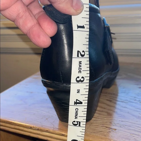 Sanita Black Leather Ankle‎ Booties with Buckle 9 - Picture 11 of 11